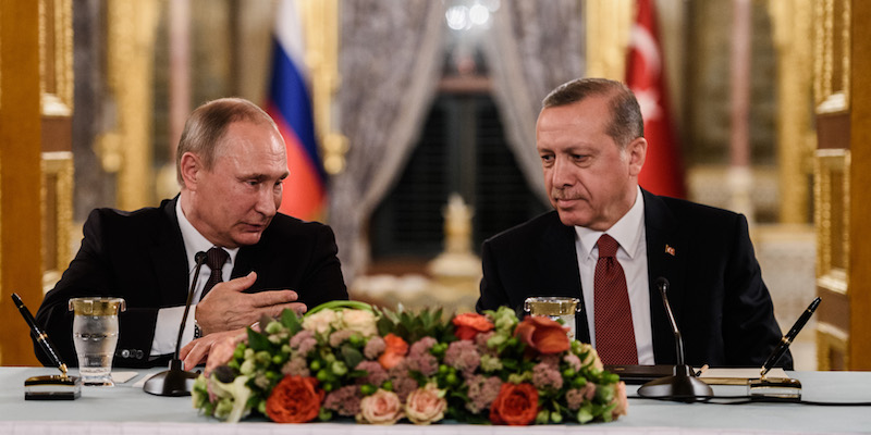 Vladimir Putin e Recep Tayyip Erdogan (OZAN KOSE/AFP/Getty Images)
