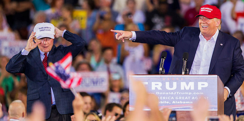 Donald Trump con Jeff Sessions (Mark Wallheiser/Getty Images)