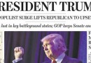 Le prime pagine dei giornali americani dopo la vittoria di Trump