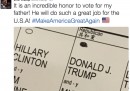 Eric Trump ha pubblicato su Twitter una foto della sua scheda elettorale: e sì, è illegale