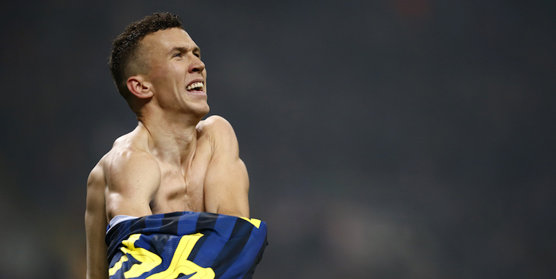 Ivan Perisic dell'Inter dopo il gol del pareggio (MARCO BERTORELLO/AFP/Getty Images)