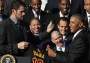 Le foto dei Cleveland Cavaliers con Obama