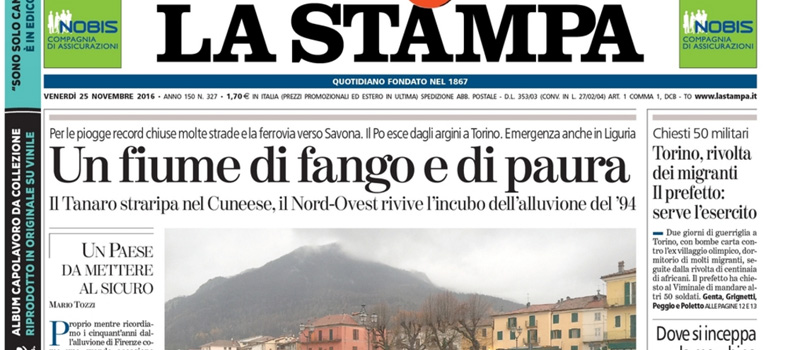 Le prime pagine di venerdì 25 novembre 2016