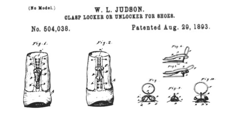 Il brevetto depositato da Whitcomb L. Judson nel 1983