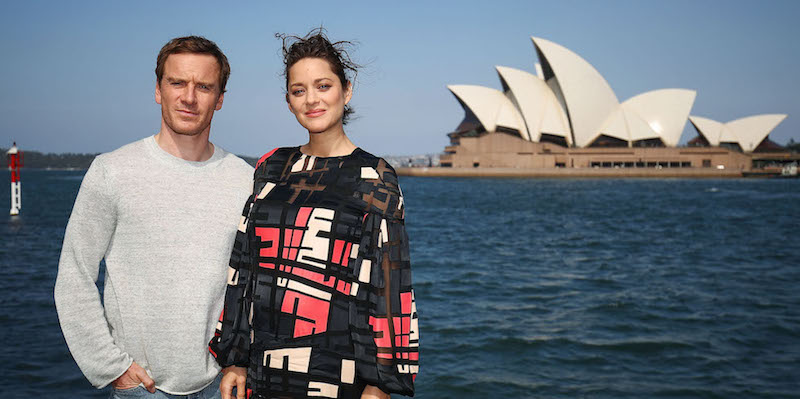 Michael Fassbender e Marion Cotillard a un photocall del film Assassin's Creed a Sydney, in Australia. 
(Brendon Thorne/Getty Images)