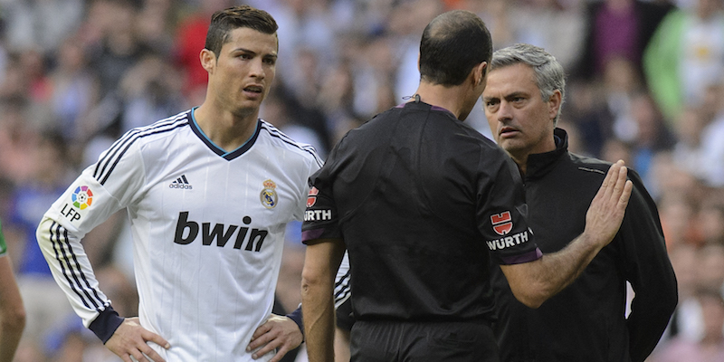Jose Mourinho e Cristiano Ronaldo insieme al Real Madrid nel 2013 (Gonzalo Arroyo Moreno/Getty Images)