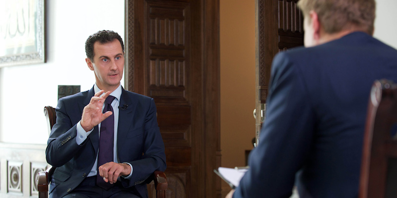 Bashar alAssad durante un'intervista con la televisione danese TV2 (AFP/Getty Images)