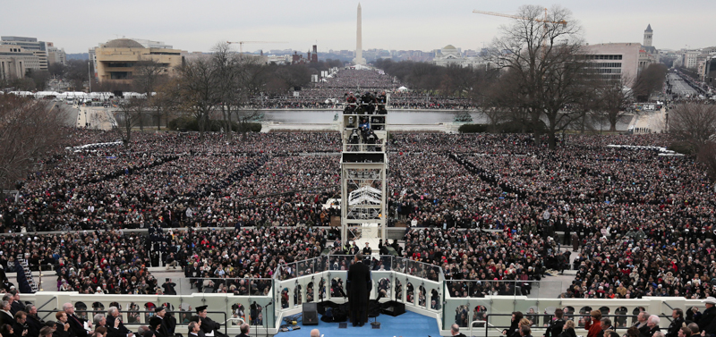 La cerimonia di insediamento di Barack Obama nel 2013. (Rob Carr-Pool/Getty Images)