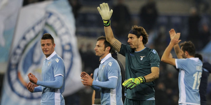 I giocatori della Lazio dopo la vittoria contro la Fiorentina (Marco Rosi/Getty Images)