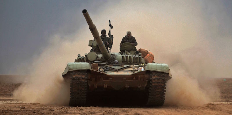 Combattenti di una milizia sciita verso Tal Afar (AHMAD AL-RUBAYE/AFP/Getty Images)
