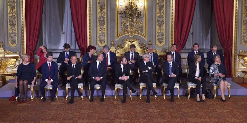 I ministri del governo Gentiloni (ANDREAS SOLARO/AFP/Getty Images)