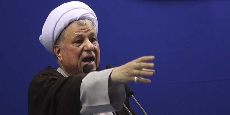 L'ayatollah Akbar Hashemi Rafsanjani, all'Università di Tehran, 17 luglio 2009 (AP Photo/Hayat News Agency, Meisam Hosseini) 