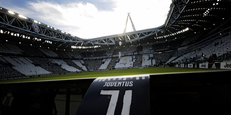 Lo Juventus Stadium di Torino prima dell'inizio di Juventus-Lazio (MARCO BERTORELLO/AFP/Getty Images)