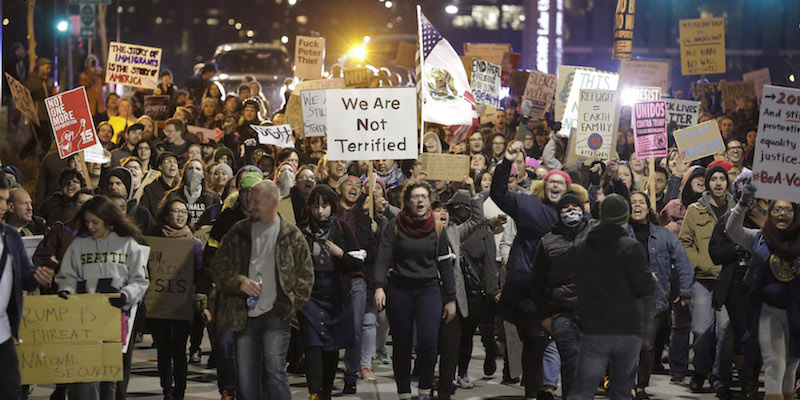 Le proteste a Seattle - 29 gennaio 2017
(JASON REDMOND/AFP/Getty Images)