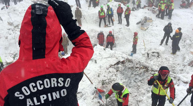 I soccorsi a Rigopiano (Soccorso Alpino)