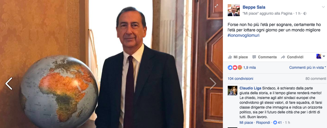 Beppe Sala contro le decisioni di Donald Trump