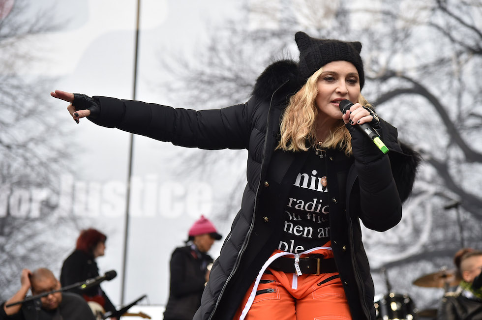 Madonna sul palco della Women's March di Washington, il 21 gennaio 2017

(Theo Wargo/Getty Images)