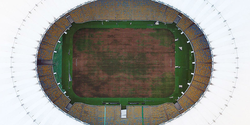 Lo stadio Maracana visto dall'alto, Rio de Janeiro,18 gennaio 2017 (VANDERLEI ALMEIDA/AFP/Getty Images)