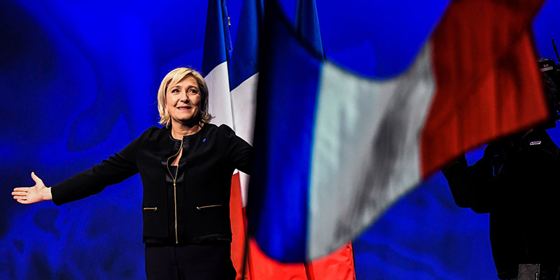 Marine Le Pen, 5 febbraio 2017 (JEFF PACHOUD/AFP/Getty Images)