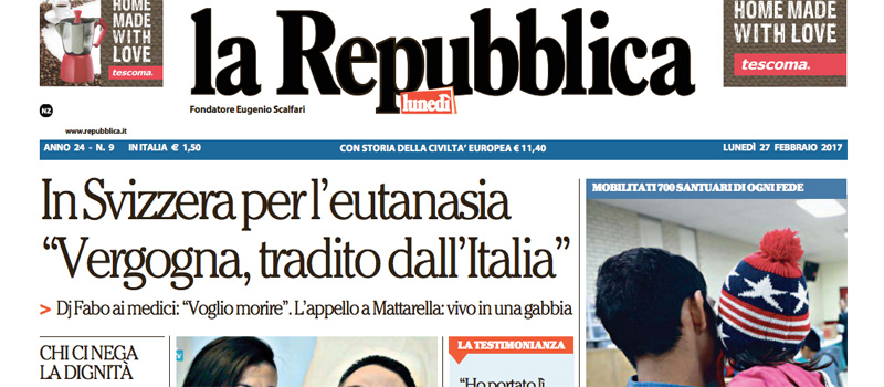 Le prime pagine di lunedì 27 febbraio 2017