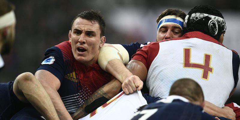 Il francese Louis Picamoles durante la partita contro la Scozia (MARTIN BUREAU/AFP/Getty Images)