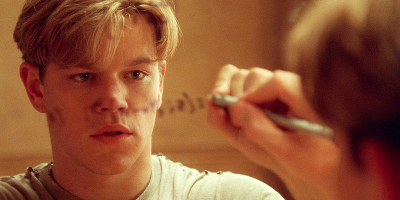 Matt Damon in una scena di "Will Hunting - Genio ribelle" (1997)