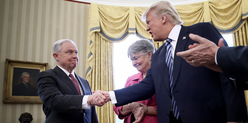Donald Trump con Jeff Sessions. (Win McNamee/Getty Images)