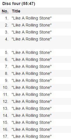 Potete vivere senza un intero CD di prove scartate di Like a Rolling Stone? Io posso.