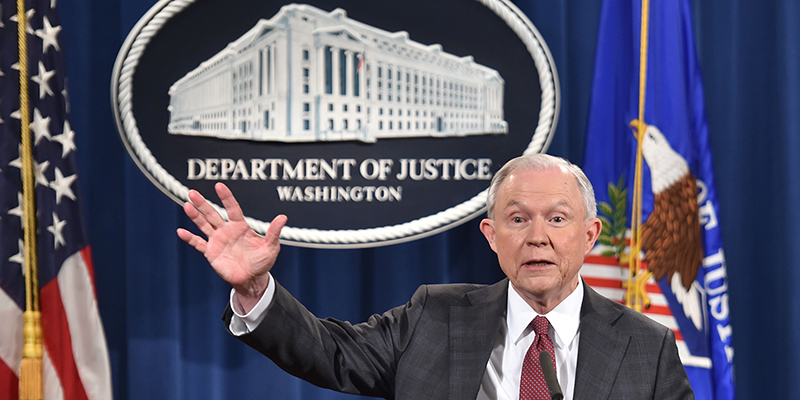 Jeff Sessions, procuratore generale degli Stati Uniti NICHOLAS KAMM/AFP/Getty Images)