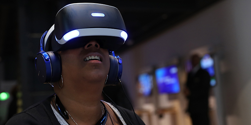 Un visore PlayStation VR di Sony (Justin Sullivan/Getty Images)