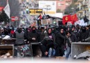 Le foto degli scontri a Napoli per il comizio di Salvini