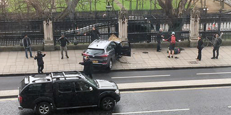 Il SUV utilizzato per l'attentato a Londra, Regno Unito (James West via AP)