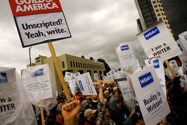 Writers Guild Pickets In Support Of Reality TV Writers