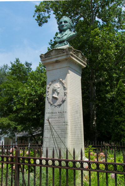 Il busto di Thomas Paine, fuori New York (da wikipedia).