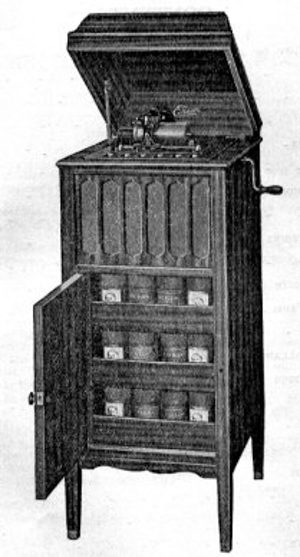 Il fonografo Edison "Amberola 75". (Wikipedia)