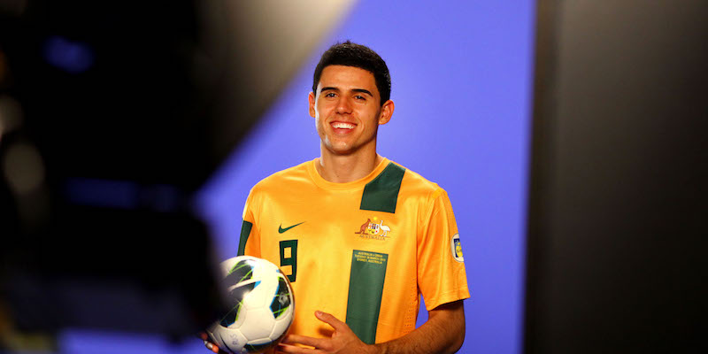 Tom Rogic, ex calciatore di Nike Academy, con la maglia della nazionale australiana (Getty Images)