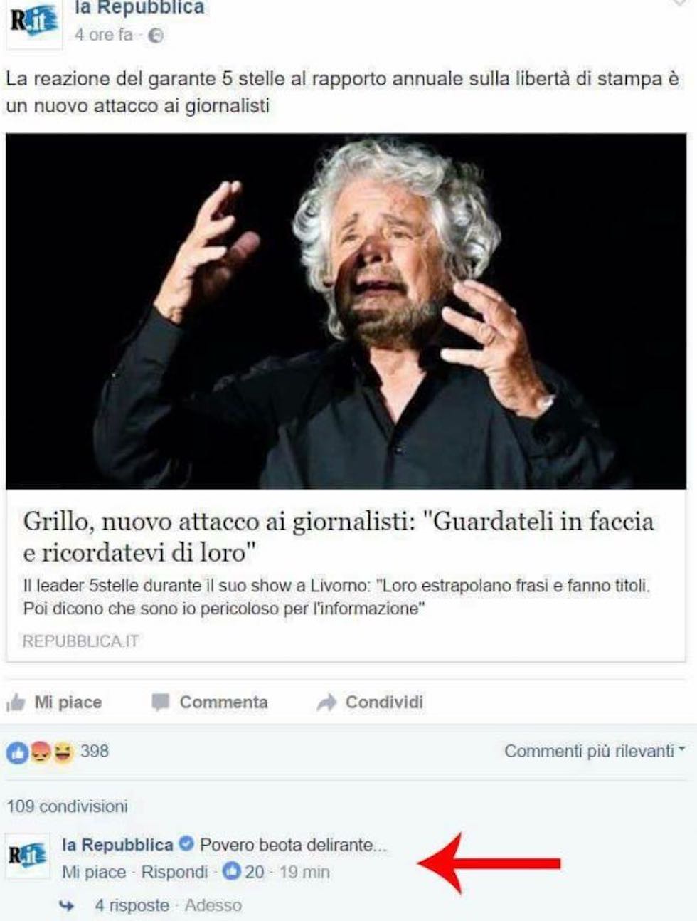Ieri Repubblica ha fatto un mezzo pasticcio su Facebook