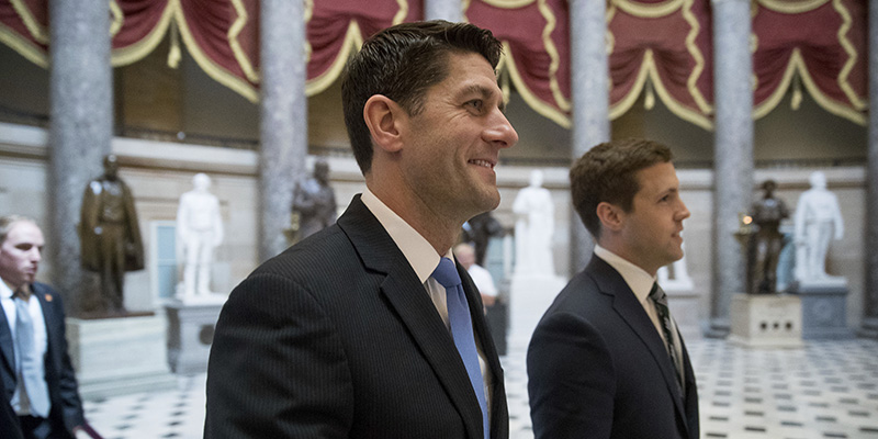 Paul Ryan, lo speaker della Camera (AP Photo/Andrew Harnik)