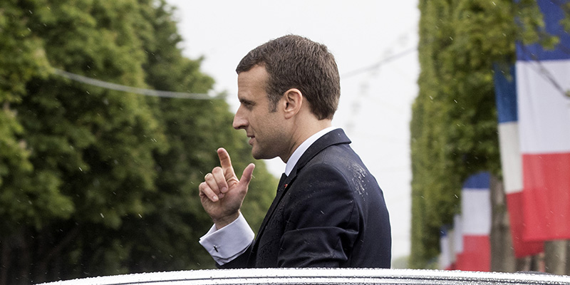 Emmanuel Macron, Parigi, 14 maggio 2017 (Etienne Laurent, Pool via AP)