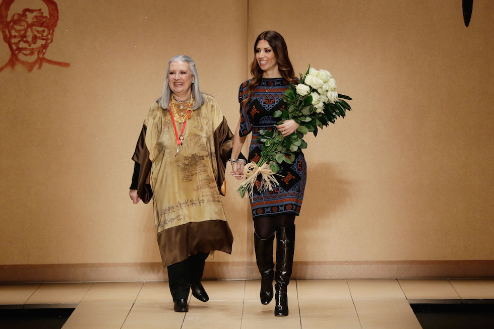 Laura Biagiotti e la figlia Lavinia alla Settimana della moda di Milano, 28 febbraio 2016
(Sebastian Reuter/Getty Images)