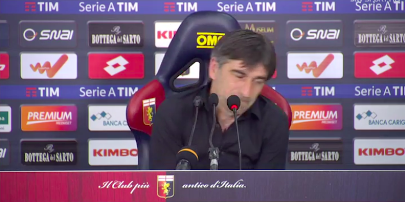 Il Genoa ha fatto piangere il suo allenatore