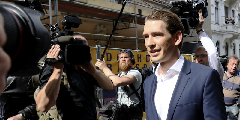 Il ministro degli Esteri austriaco Sebastian Kurz (AP Photo/Ronald Zak)