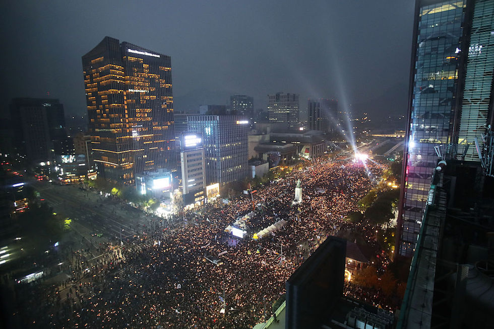 Anti-Park Demonstrators Gather In Seoul Following Presidential Apology