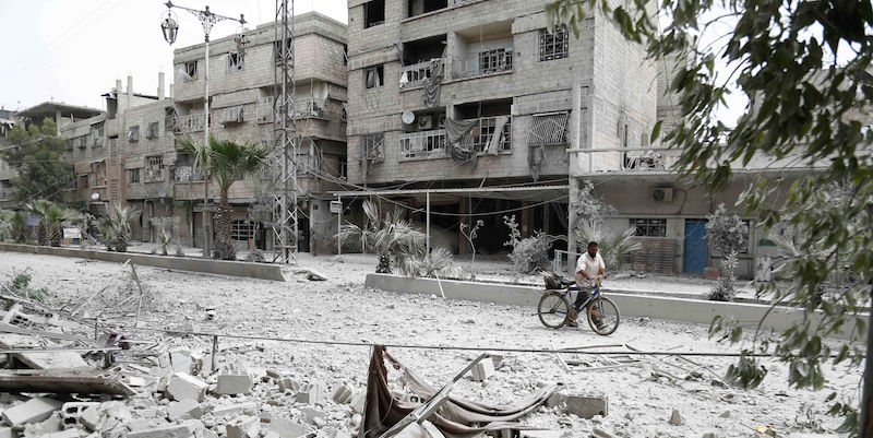 Hamouria, a est di Damasco (ABDULMONAM EASSA/AFP/Getty Images)