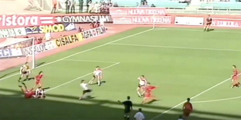 Il primo gol di Totti in Serie A