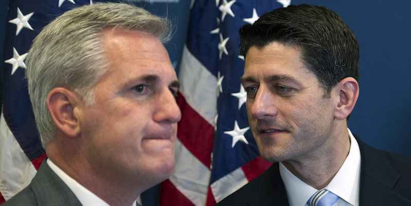 Paul Ryan, a destra, e Kevin McCarthy (Photo/Cliff Owen)