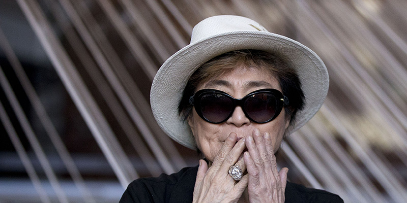Yoko Ono a Città del Messico, 2 febbraio 2016 (AP Photo/Rebecca Blackwell)