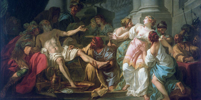 (Jacques-Louis David, La morte di Seneca, 1773, Parigi, Petit-Palais)
