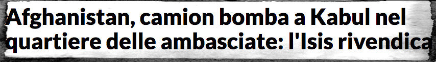 L’attentato a Kabul NON è stato rivendicato dall’ISIS (non ancora almeno)