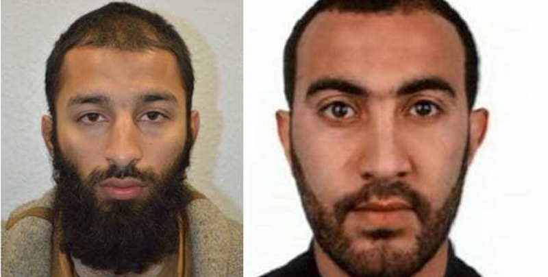 Khuram Shazad Butt, a sinistra, e Rachid Redouane (Metropolitan Police via AP)